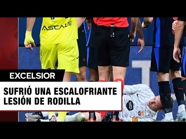 ⁣¡Escalofriante lesión! Ter Stegen se lastima la rodilla