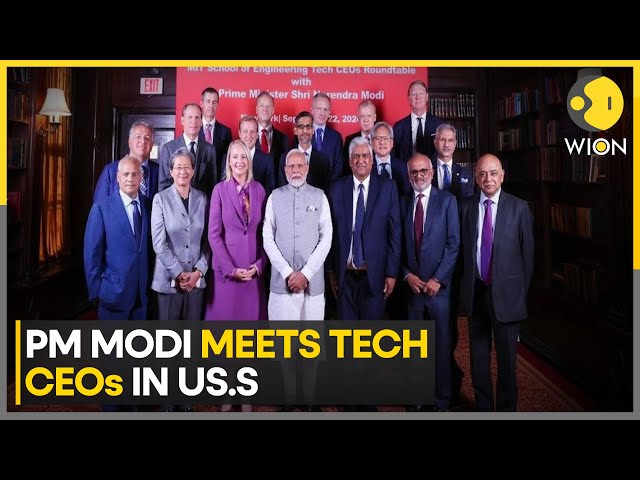 ⁣PM Modi's US Visit: Indian PM Modi attends tech CEOs round table in US | English News | WION