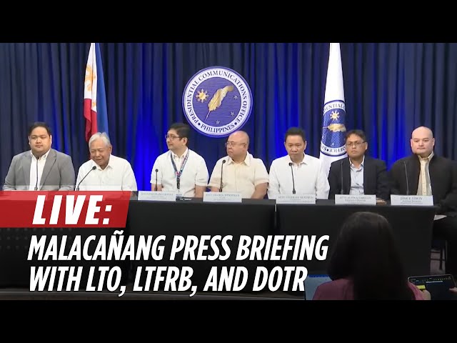 ⁣Malacañang holds press conference with LTO, LTFRB, and DOTR | ABS-CBN News