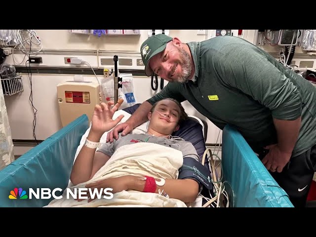 ⁣High school football player surprises teammates with special gift