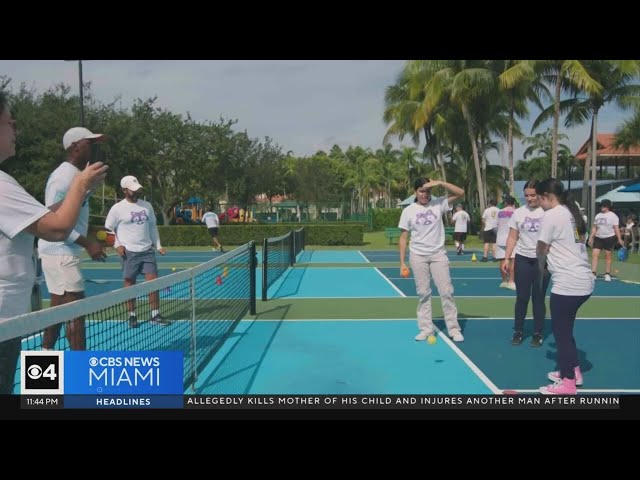 ⁣Musicians use pickleball to inspire children in South Florida