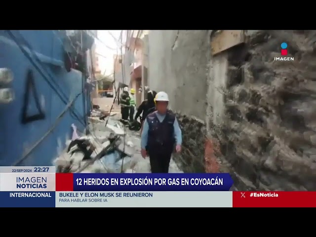 ⁣Explosión por acumulación de gas deja  al menos 12 heridos en Coyoacán, CDMX