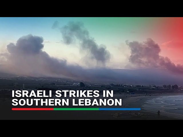 ⁣Smoke billows over southern Lebanon following Israeli strikes