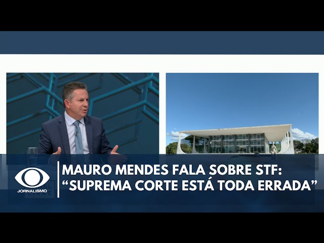 ⁣Mauro Mendes fala sobre STF: “Suprema Corte do país está toda errada” | Canal Livre