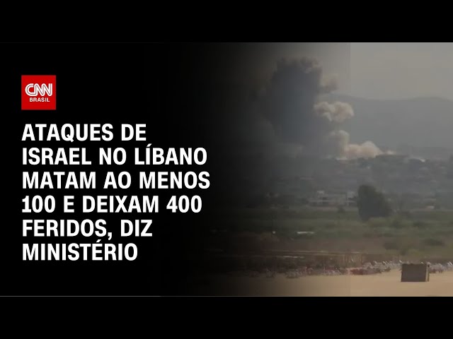 ⁣Ataques de Israel no Líbano matam ao menos 100 e deixam 400 feridos, diz ministério | CNN NOVO DIA