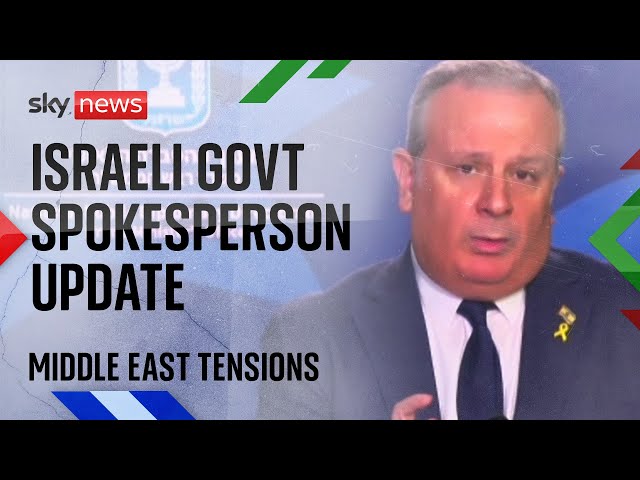 Watch live: Israeli government spokesperson holds news conference