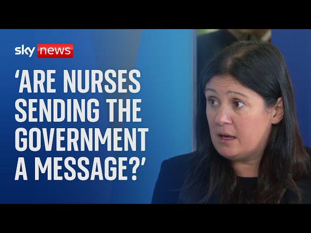 ⁣'Are nurses sending the government a message?' Sky News asks Lisa Nandy