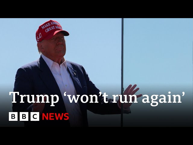 Donald Trump says he won't run for US president again if he loses in November | BBC News