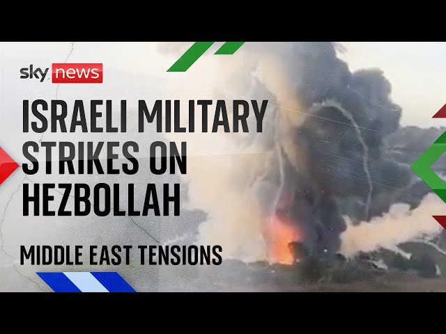 ⁣Watch live: Explosions seen in southern Lebanon near Israeli border