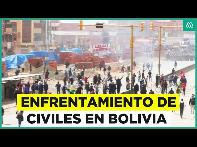 ⁣Enfrentamientos entre seguidores de Luis Arce y Evo Morales en Bolivia