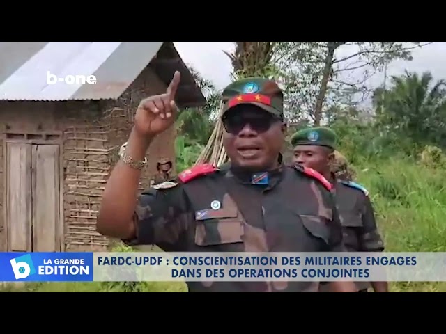 ⁣FARDC-UPDF : Conscientisation des militaires engagés dans des opérations conjointes