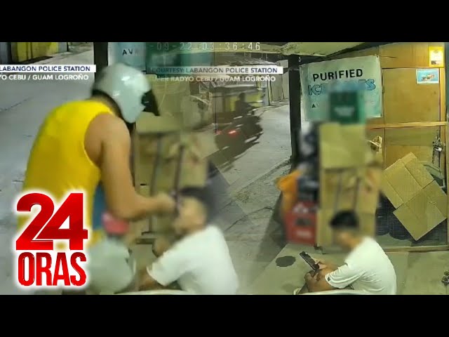 ⁣Naglalaro umano ng cellphone, hinoldap; isang suspek, arestado dahil sa armas  | 24 Oras