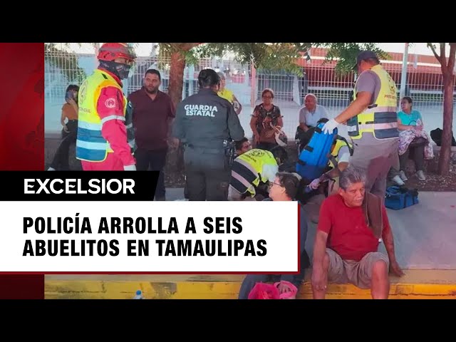 ⁣Policía se queda dormido y arrolló a 6 adultos en Tamaulipas