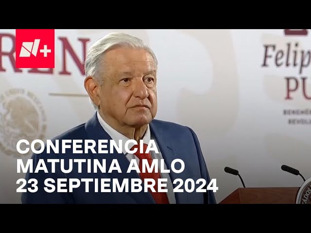 ⁣Conferencia mañanera AMLO hoy / 23 de septiembre de 2024