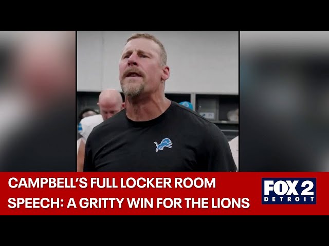 FULL SPEECH: Detroit Lions Dan Campbell calls win over the Cardinals 'gritty'