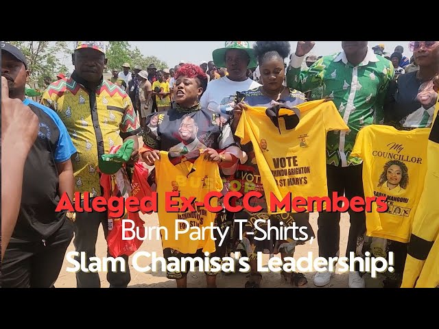 ⁣Alleged Ex-CCC Members Burn Party T-Shirts, Slam Chamisa's Leadership!