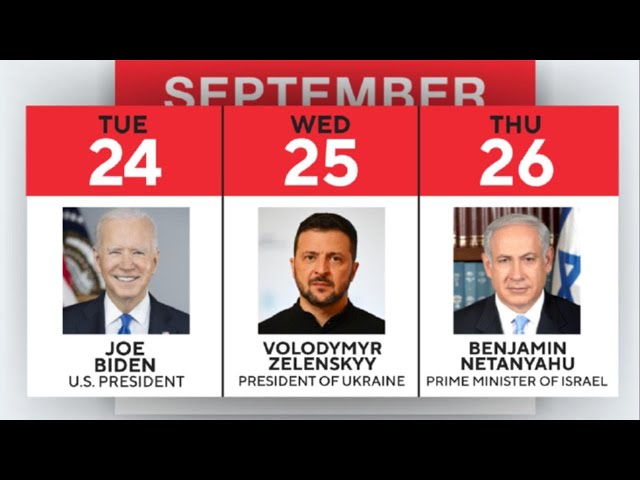 ⁣Biden, Netanyahu and Zelenskyy expected at United Nations General Assembly