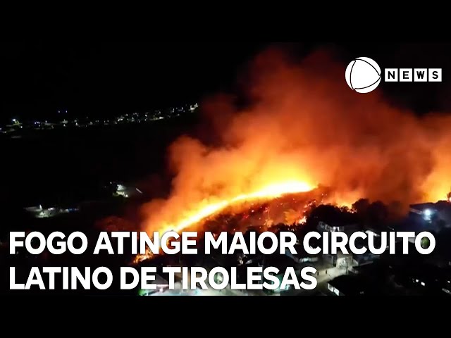 Incêndio atinge maior circuito de tirolesas da América Latina