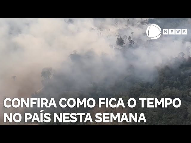 ⁣Em meio à crise ambiental no Brasil, veja como fica o tempo no país nesta semana