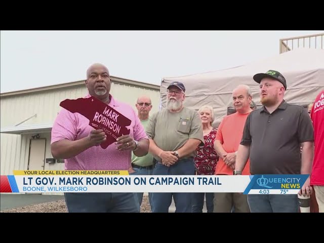 ⁣Lt. Gov. Mark Robinson on the campaign trail in Boone