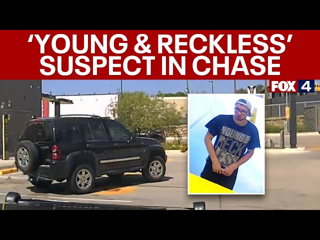 ⁣Police chase: Stolen vehicle suspect pursued by Texas police