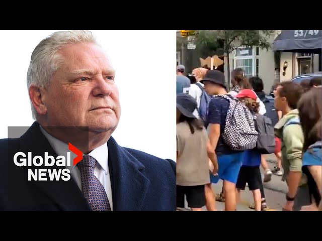 ⁣"Disgraceful" school trip to Toronto protest needs to be investigated, Ontario Premier For