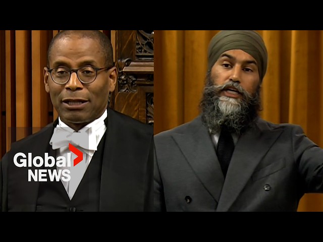 ⁣After Singh-Poilievre's heated exchange, Canada's house speaker tells MPs to behave better