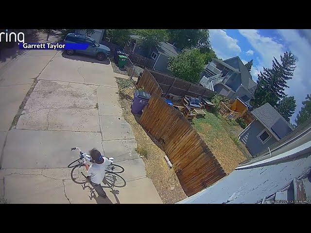 ⁣Person caught on camera breaking into Denver backyard, stealing bike