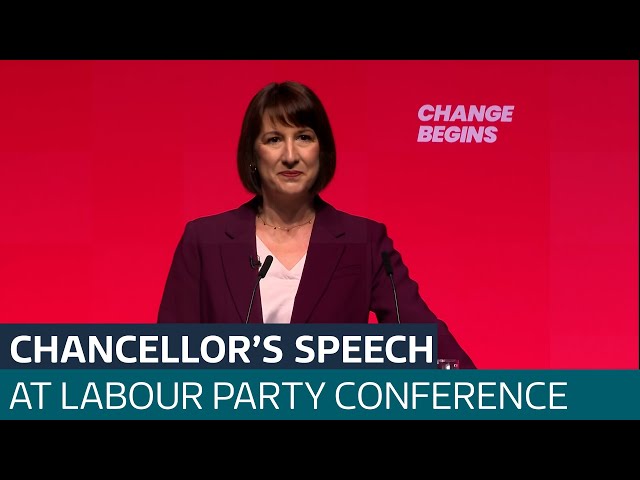 ⁣Rachel Reeves interrupted by heckler during optimistic conference speech | ITV News