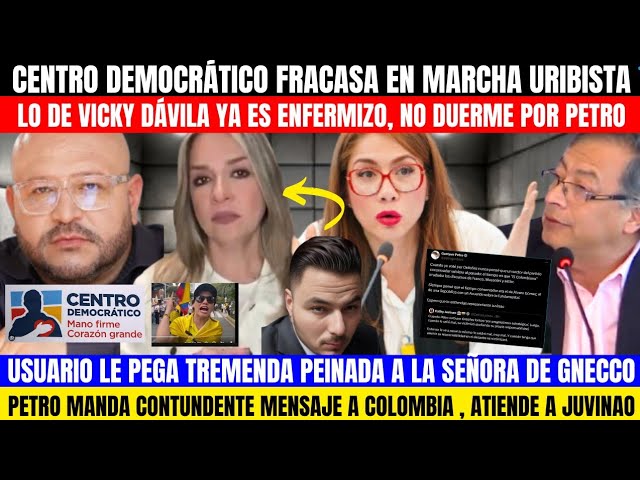 ⁣FRACASÓ URIBISMO CON MARCHA.VICKY ENL0QUECE Y COMPARA A HITL3R CON PETRO.PRESI ATIENDE A JUVINAO