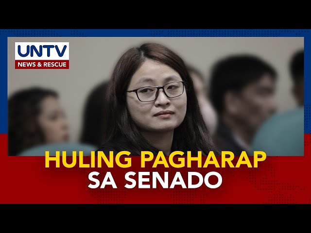 Alice Guo, haharap sa Senado sa huling pagkakataon