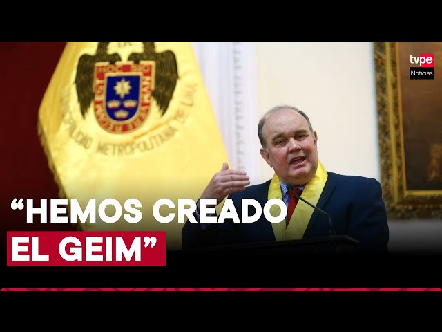 ⁣Alcalde de Lima anuncia creación de grupo de inteligencia municipal contra el ‘terrorismo urbano’