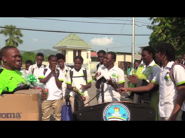 POPULAR ENTERTAINER DONATES TO IBWSS’ UNDER-20 FOOTBALLERS