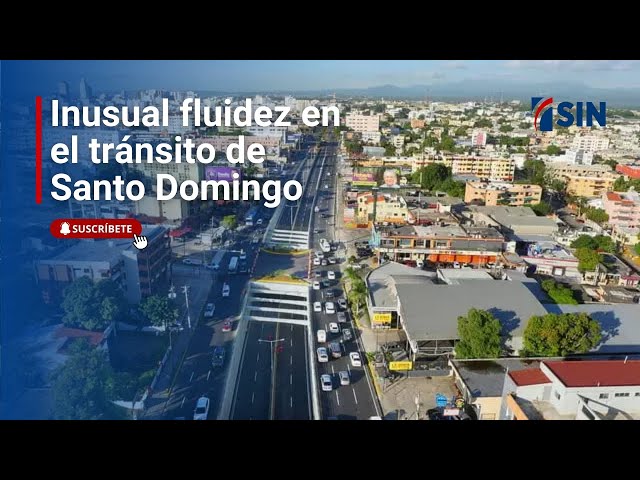 ⁣Inusual fluidez en el tránsito de Santo Domingo