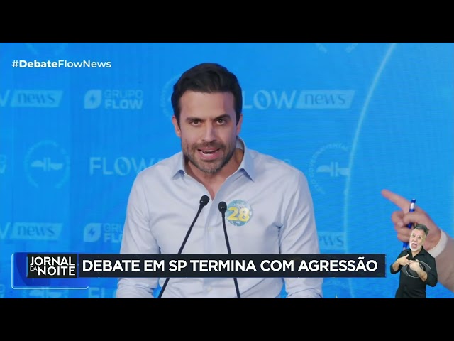 ⁣Debate em SP termina com Marçal expulso e agressão