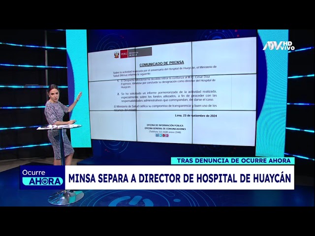 Minsa separa a director del hospital de Huaycán tras denuncia de OA