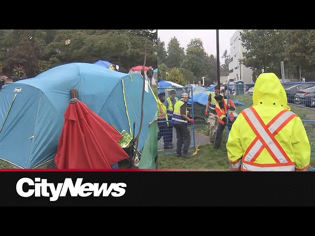 Abbotsford City Hall encampment stands despite trespass notice