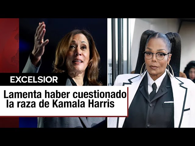 ⁣Janet Jackson lamenta haber cuestionado la raza de la vicepresidenta estadounidense Kamala Harris