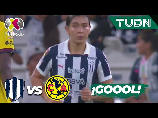 ⁣¡Gol de Rayadas! Pérez remata a las redes | Monterrey 1-4 América | Liga Mx Femenil AP2024-J11 |TUDN