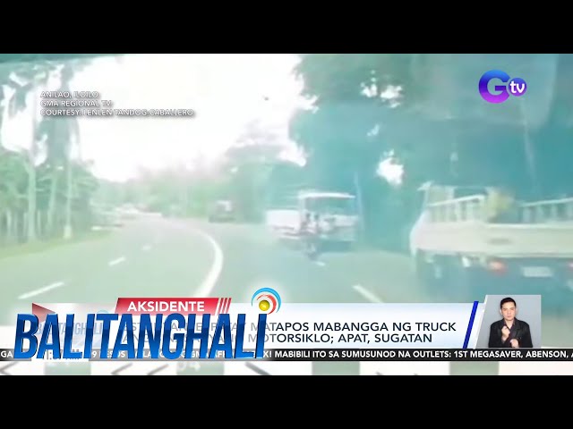 Estudyante, patay matapos mabangga ng truck ang sinasakyang motorsiklo; 4, sugatan | Balitanghali