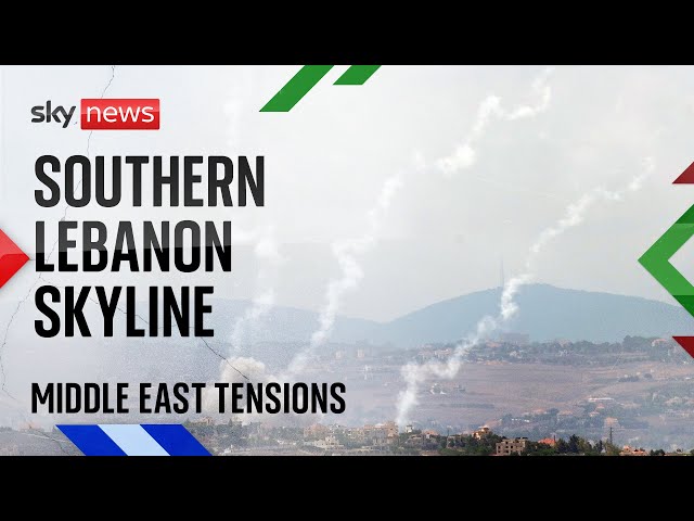 ⁣Watch live: View of southern Lebanon near Israel's border