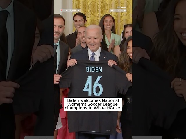 ⁣Biden welcomes National Women's Soccer League champions to White House