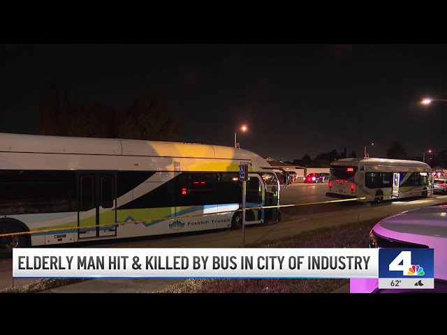 ⁣Foothill Transit bus strikes, kills elderly man in Industry