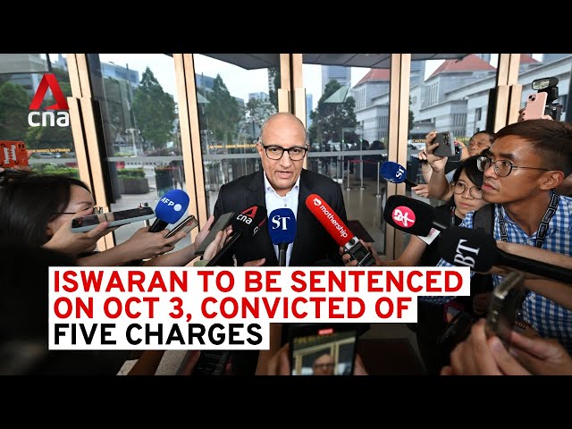 Iswaran to be sentenced on Oct 3, convicted of five charges including obtaining gifts