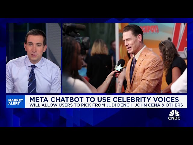 ⁣Meta chatbot to use celebrity voices