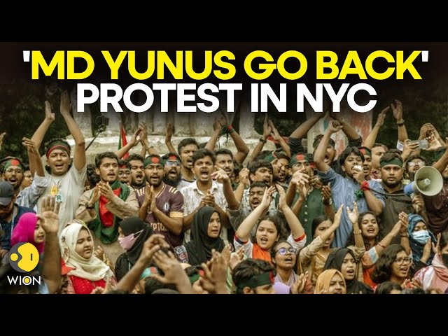 ⁣Bangladeshi Nationals Protest Against Mohammad Yunus in New York | WION LIVE |  Bangladesh News