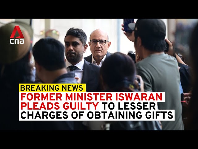 ⁣Former transport minister S Iswaran pleads guilty, convicted on five counts