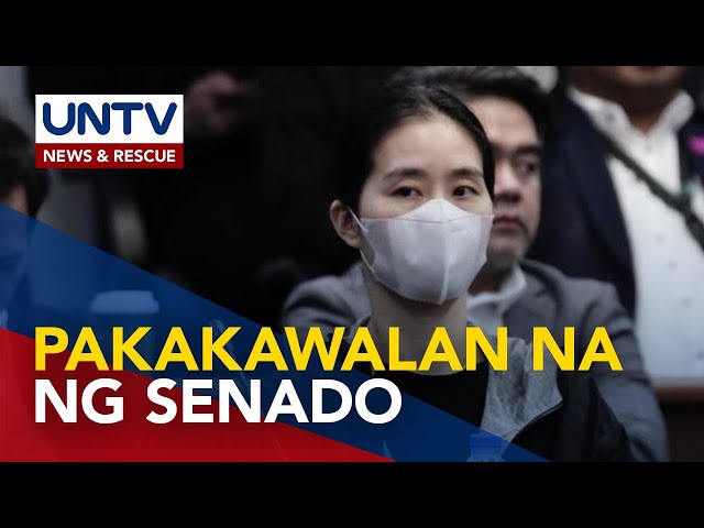 ⁣Contempt order kay Shiela Guo, inalis na ng Senado; Kustodiya, ibibigay na sa Bureau of Immigration