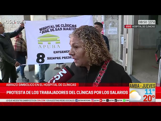 ⁣TRABAJADORES del HOSPITAL de CLÍNICAS de la UBA HARÁN un ABRAZO SIMBÓLICO