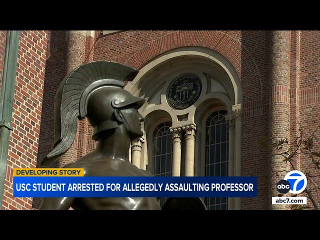 USC student accused of assaulting professor with metal water bottle